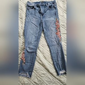 Abercrombie and Fitch Embroidered Jeans